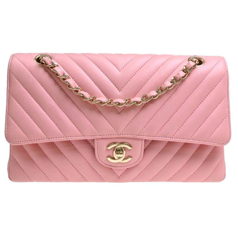 Chanel Shoulder Suede Patchwork Pink Calfskin Shoulder Bag Bag